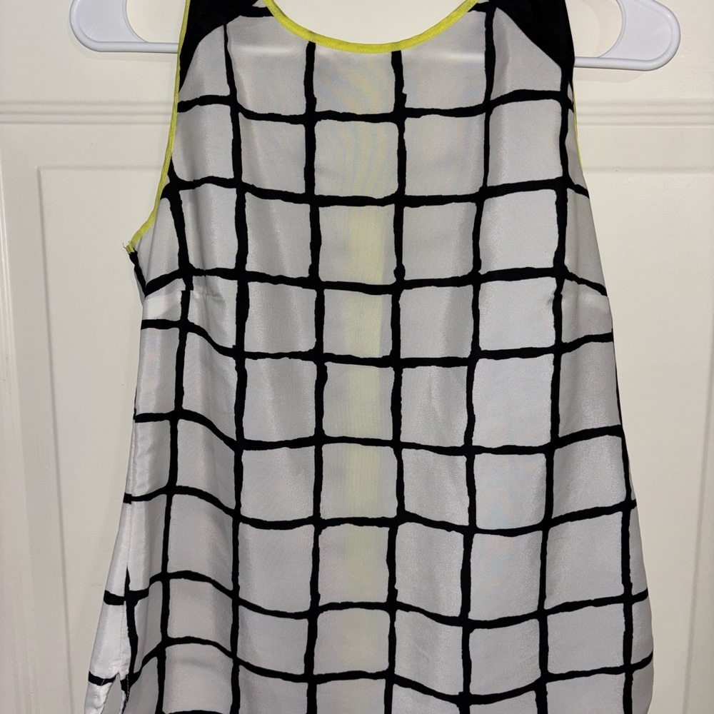 Maurices Black and White Grid Tank Top